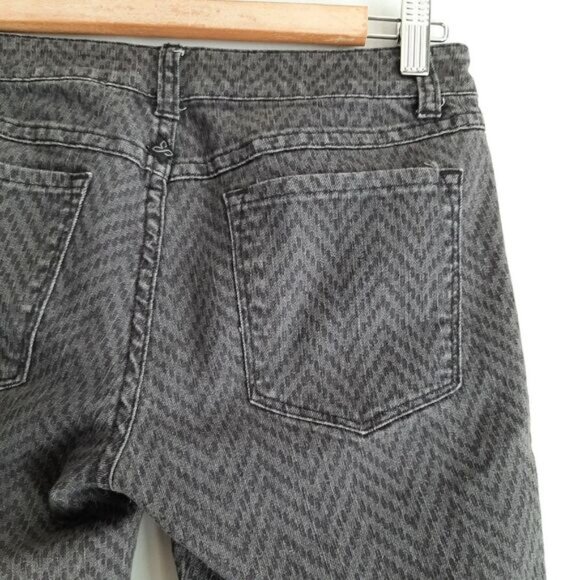 PRANA Kara Slim Fit Zig-Zag Abstract Pattern Jeans Pants Gray Sz 2 - Picture 11 of 15